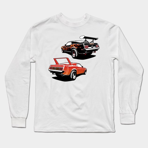 Winged Mustangs Long Sleeve T-Shirt by smevtees